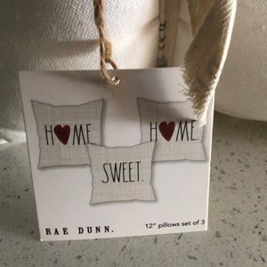 Rae Dunn Home Sweet Home accent pillows set of 3